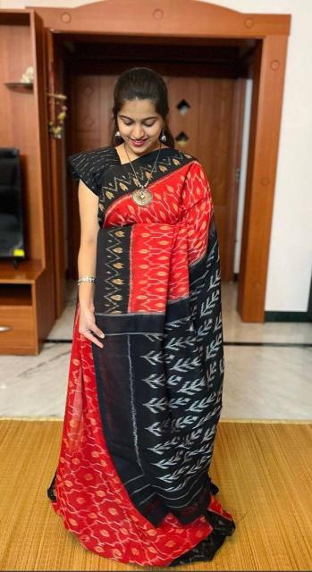 Sckr Ikkat A Party wear saree wholesaler in Hyderabad